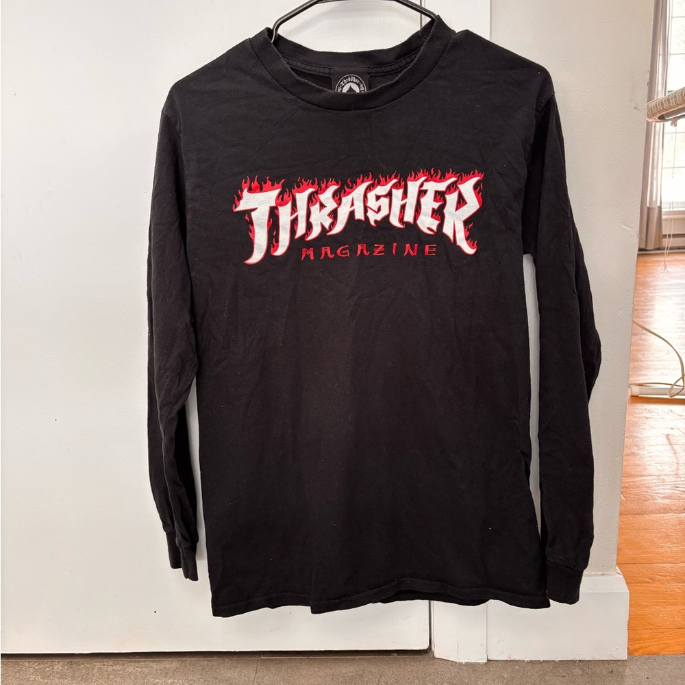 Thrasher Black and White Logo